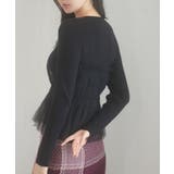 チュールとニットがドッキングしたビスチェ風プルオーバー | SAISON DE PAPILLON  | 詳細画像12 