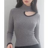 フロントオープンハイネックニットプルオーバー | SAISON DE PAPILLON | 詳細画像3