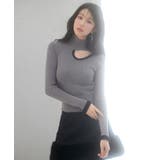 フロントオープンハイネックニットプルオーバー | SAISON DE PAPILLON | 詳細画像5