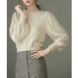 パール付きシャギー素材ニットプルオーバー | SAISON DE PAPILLON | 詳細画像17