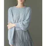 パール付きシャギー素材ニットプルオーバー | SAISON DE PAPILLON | 詳細画像3