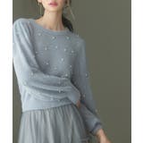 パール付きシャギー素材ニットプルオーバー | SAISON DE PAPILLON | 詳細画像6