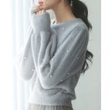 パール付きシャギー素材ニットプルオーバー | SAISON DE PAPILLON | 詳細画像9