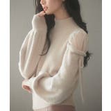 ベージュ | オープンショルダーシャギーニットプルオーバー | SAISON DE PAPILLON