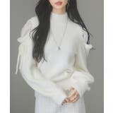 オフホワイト | オープンショルダーシャギーニットプルオーバー | SAISON DE PAPILLON