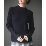 太めリブ編みプチハイネックニットプルオーバー | SAISON DE PAPILLON | 詳細画像22