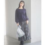 フラワーモチーフ裏起毛ニットプルオーバー | SAISON DE PAPILLON | 詳細画像24