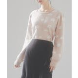 フラワーモチーフ裏起毛ニットプルオーバー | SAISON DE PAPILLON | 詳細画像4