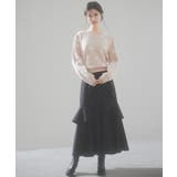 フラワーモチーフ裏起毛ニットプルオーバー | SAISON DE PAPILLON | 詳細画像6