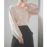 フラワーモチーフ裏起毛ニットプルオーバー | SAISON DE PAPILLON | 詳細画像8