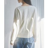 フラワーモチーフ裏起毛ニットプルオーバー | SAISON DE PAPILLON | 詳細画像12