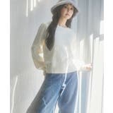 フラワーモチーフ裏起毛ニットプルオーバー | SAISON DE PAPILLON | 詳細画像13