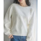 フラワーモチーフ裏起毛ニットプルオーバー | SAISON DE PAPILLON | 詳細画像16