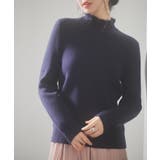 ネイビー | 裏起毛ハイネックニットプルオーバー | SAISON DE PAPILLON