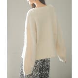 深めVネックドロップショルダーニットプルオーバー | SAISON DE PAPILLON  | 詳細画像26 