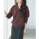 キーネックドロップショルダーニット | SAISON DE PAPILLON | 詳細画像14