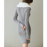 ファー襟付き2wayニットワンピース | SAISON DE PAPILLON  | 詳細画像5 