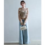 透かし編みモチーフニットプルオーバー | SAISON DE PAPILLON  | 詳細画像11 