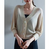 ベージュ | ラグランスリーブVネックカーディガン | SAISON DE PAPILLON