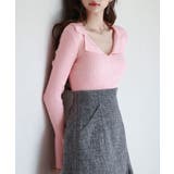 リブ編みポロネックニットプルオーバー | SAISON DE PAPILLON | 詳細画像4