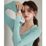 リブ編みポロネックニットプルオーバー | SAISON DE PAPILLON | 詳細画像19