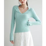 リブ編みポロネックニットプルオーバー | SAISON DE PAPILLON | 詳細画像11