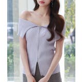 ダブルジップオフショルダーニット | SAISON DE PAPILLON | 詳細画像3