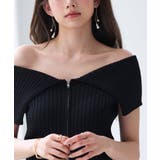 ダブルジップオフショルダーニット | SAISON DE PAPILLON | 詳細画像23