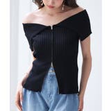 ダブルジップオフショルダーニット | SAISON DE PAPILLON | 詳細画像15