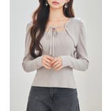 レイヤード風リブ編みニットトップス | SAISON DE PAPILLON | 詳細画像3