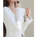 レイヤードランダムリブ編みニットトップス | SAISON DE PAPILLON | 詳細画像15