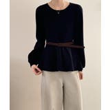 クルーネックペプラムニットトップス | SAISON DE PAPILLON | 詳細画像24