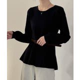 クルーネックペプラムニットトップス | SAISON DE PAPILLON | 詳細画像25