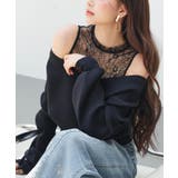 レースドッキングカシュクールニットプルオーバー | SAISON DE PAPILLON  | 詳細画像21 