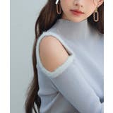 カットアウェイ・ショルダーボトルネックリブニット | SAISON DE PAPILLON | 詳細画像33