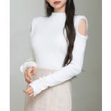 カットアウェイ・ショルダーボトルネックリブニット | SAISON DE PAPILLON | 詳細画像3