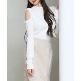 カットアウェイ・ショルダーボトルネックリブニット | SAISON DE PAPILLON | 詳細画像4