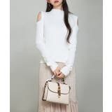 カットアウェイ・ショルダーボトルネックリブニット | SAISON DE PAPILLON | 詳細画像8