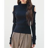 カットアウェイ・ショルダーボトルネックリブニット | SAISON DE PAPILLON | 詳細画像10