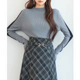 袖配色 ボトル・ネックリブニットプルオーバー | SAISON DE PAPILLON | 詳細画像28