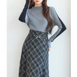 袖配色 ボトル・ネックリブニットプルオーバー | SAISON DE PAPILLON | 詳細画像32