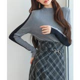 袖配色 ボトル・ネックリブニットプルオーバー | SAISON DE PAPILLON | 詳細画像33