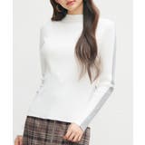 袖配色 ボトル・ネックリブニットプルオーバー | SAISON DE PAPILLON | 詳細画像35