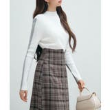 袖配色 ボトル・ネックリブニットプルオーバー | SAISON DE PAPILLON | 詳細画像36