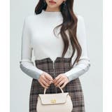 袖配色 ボトル・ネックリブニットプルオーバー | SAISON DE PAPILLON | 詳細画像41