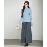 袖配色 ボトル・ネックリブニットプルオーバー | SAISON DE PAPILLON | 詳細画像5