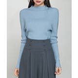 袖配色 ボトル・ネックリブニットプルオーバー | SAISON DE PAPILLON | 詳細画像9