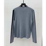 袖配色 ボトル・ネックリブニットプルオーバー | SAISON DE PAPILLON | 詳細画像13