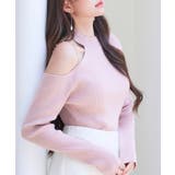 オブリーク・ネック風ニットトッブス | SAISON DE PAPILLON | 詳細画像21