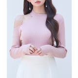 オブリーク・ネック風ニットトッブス | SAISON DE PAPILLON | 詳細画像24